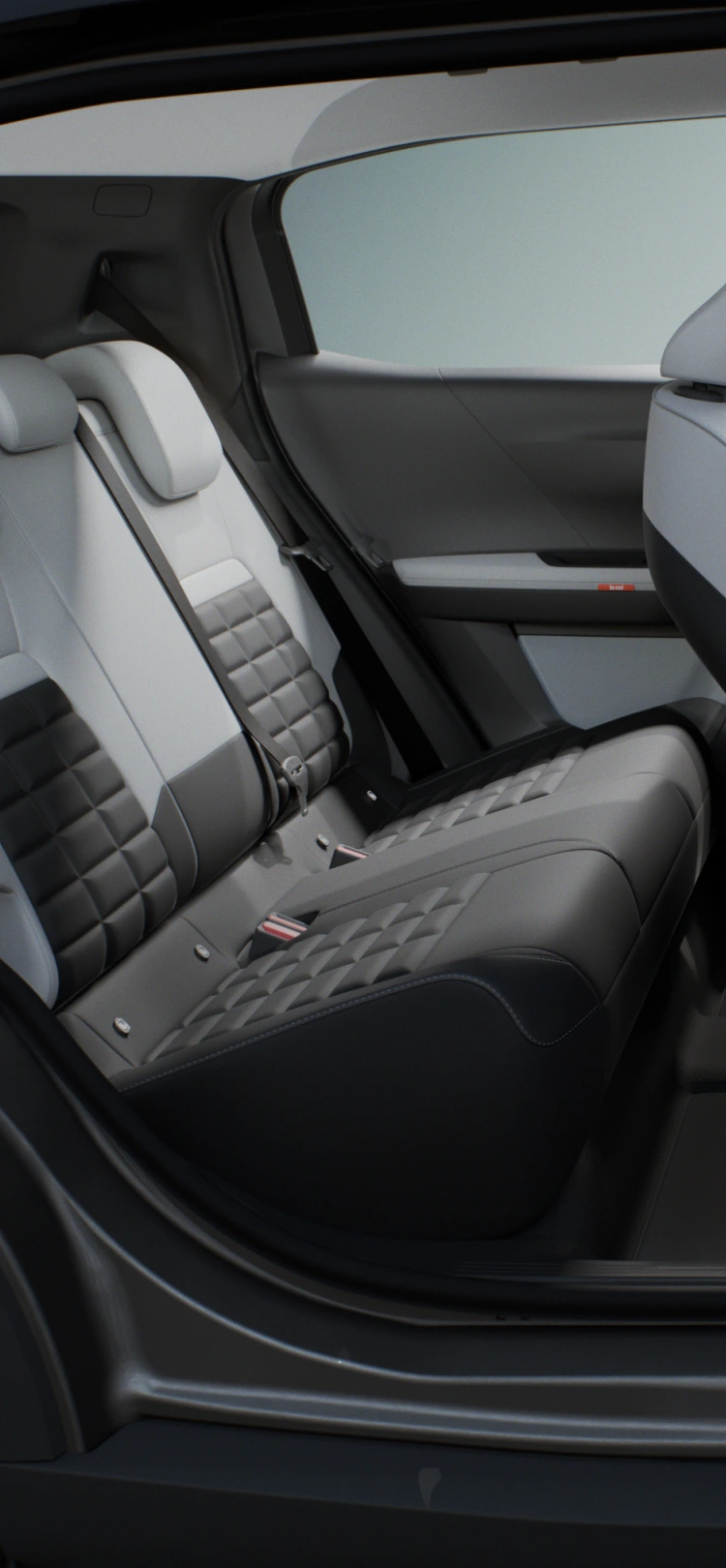 Vista interna laterale di Citroën C3 Aircross che mette in risalto l’ampia configurazione dei sedili su più file, per una mobilità quotidiana confortevole, versatile e accessibile per i passeggeri.